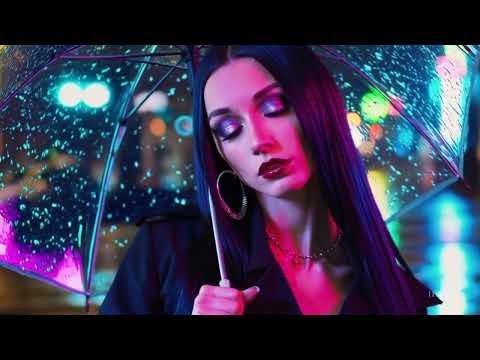 Neon Rain Beauty: Urban Glam Under the Umbrella