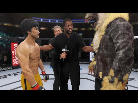 UFC 4 - Bruce Lee vs. Old Werewolf - Epic Fight 🐺🔥🐲
