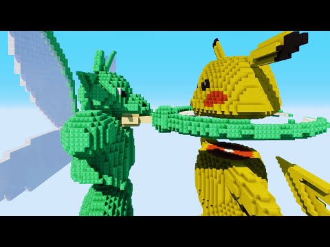 Minecraft vs Pokemon – LUNALA & SOLGALEO | SCYTHER | MAGIKARP | GIRATINA