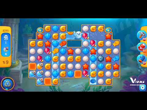 Fishdom. 8241 level no boosters and diamonds - 15 moves