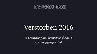 Verstorbene Prominente 2016