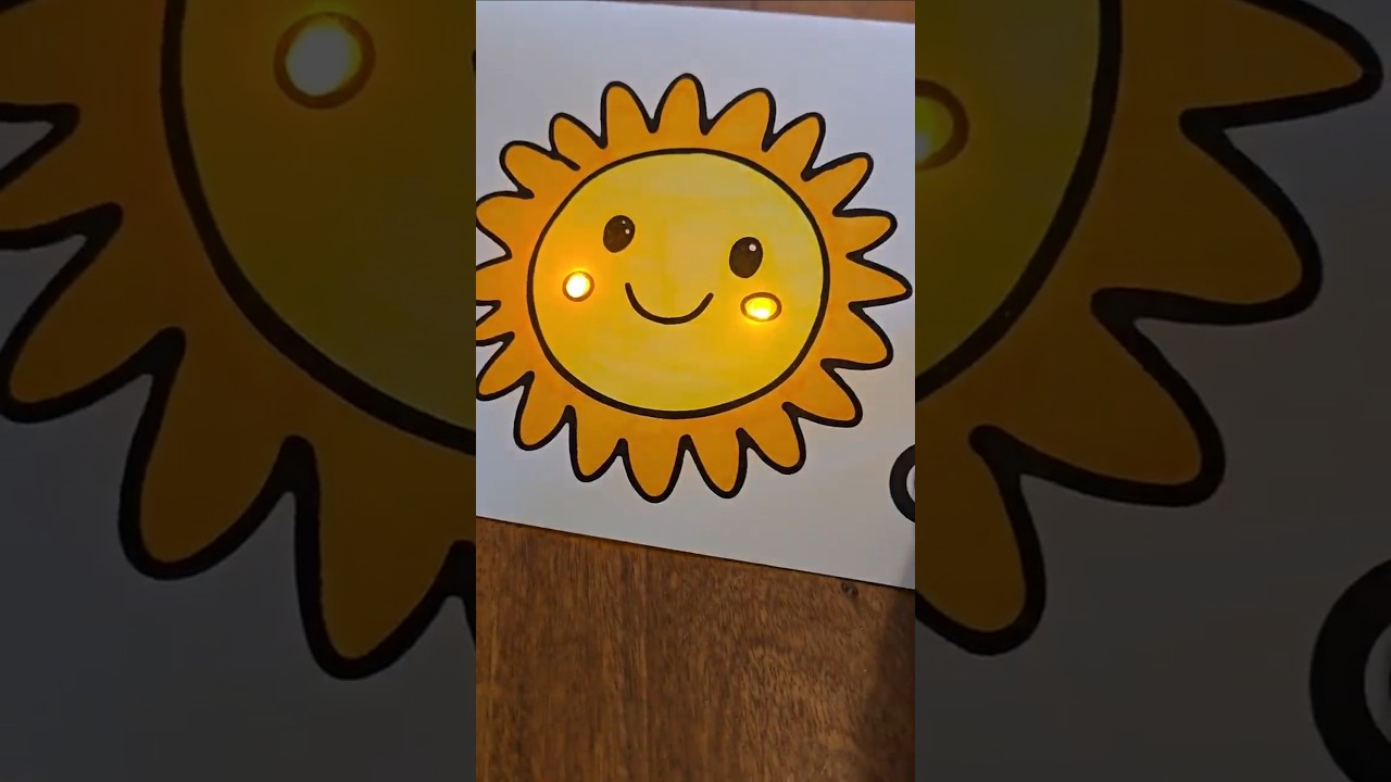 🌞☀️paper circuit card #diy #paper #circuit #electricalcircuit #simplestemproject