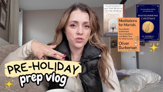 VLOG ✨ book haul, easy crockpot recipe, checking off pre-holiday to do's