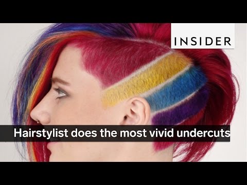 Hairstylist does the most vivid undercuts
