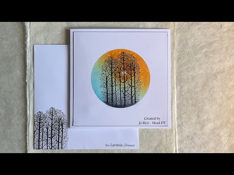 The Forest Scene at Sunset design by Jo Rice #laviniastamps