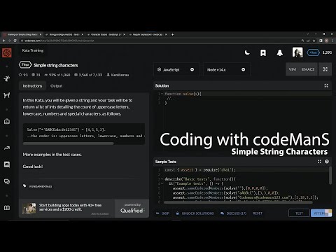 Codewars 7 Kyu Simple String Characters Javascript