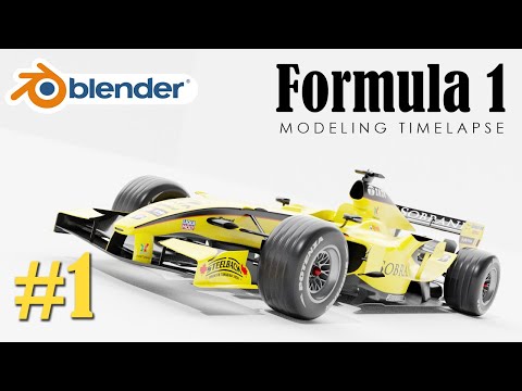 【Blender 2.83】2005 Jordan EJ15B Formula 1 Car - 3D Modelling Timelapse (Part 1/4)