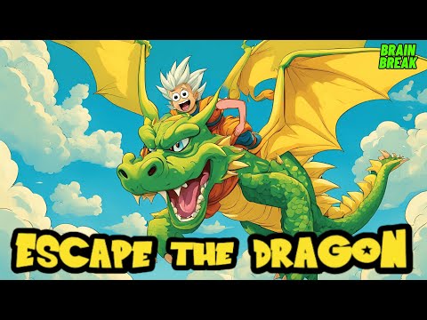 Escape The Dragon 🐉 | Epic Dragon Chase Dance & Exercise Brain Break for Kids | Run, Dance, Move!