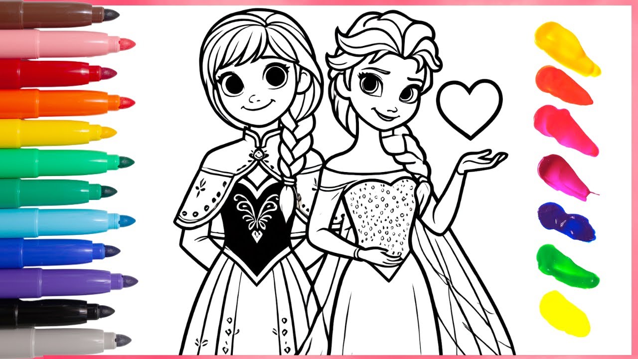 Coloring Frozen 2 Characters Made SUPER Easy for Kids!