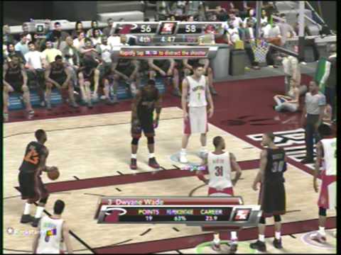 NBA 2K9 Online - 5v5 TeamUp - Raptors vs Heat [4th Quarter]
