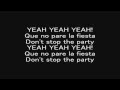 Pitbull - Don't Stop the Party (With Lyrics)