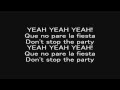 Pitbull - Don't Stop the Party (With Lyrics) 