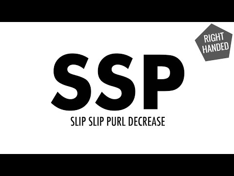 Slip Slip Purl Decrease Ssp Knitting Decrease Right Handed