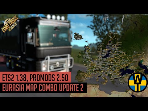 ETS2 1.38 - Promods 2.50 Eurasia Map Combo for BOTH versions of RoEx!