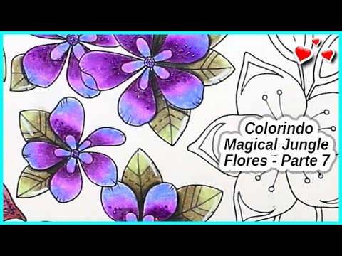 Colorindo Magical Jungle - FLORES - Parte 7