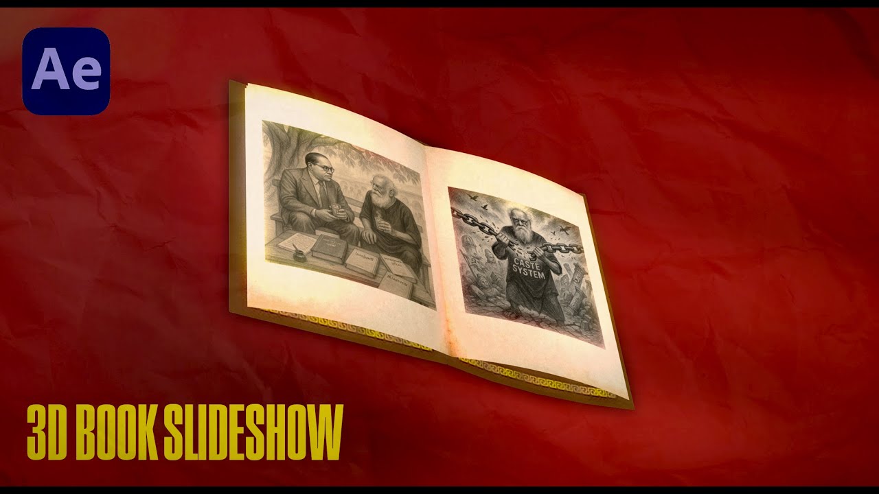 3D Book Open Animation – After Effects Template