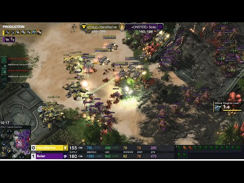 Starcraft II TSL 9 2022 Sep2 HeroMarine(T) v Solar(Z) Game 1 MAPS- [ESL] Tropical Sacrifice