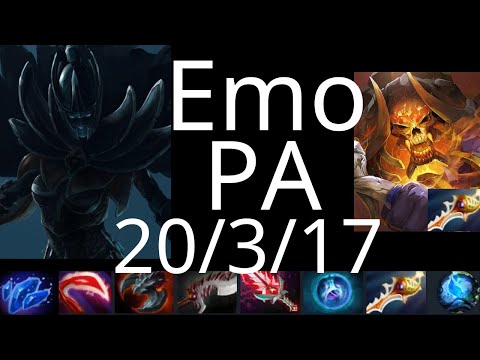 Emo carry Phantom Assassin vs Pangolier, Mars, OD, Rubick, Clinkz - dota2