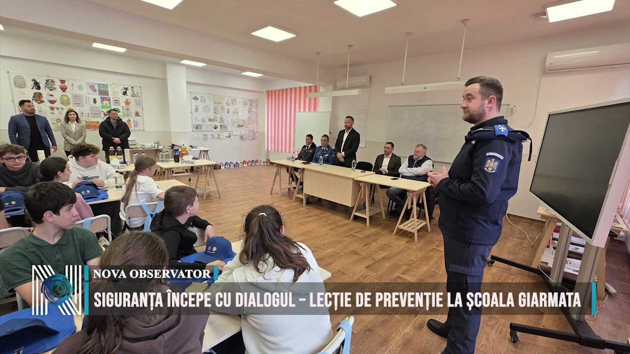 Siguranța începe cu dialogul – lecție de prevenție la Școala Giarmata