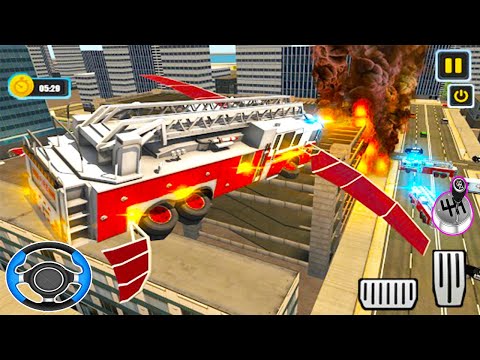 Fire Truck Flying Car - Android GamePlay - Fire Truck Games Android