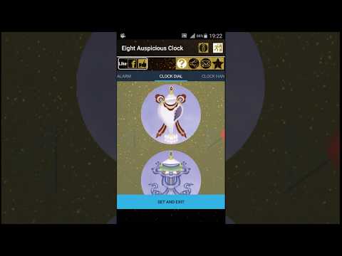 Eight Auspicious Clock Widget Video