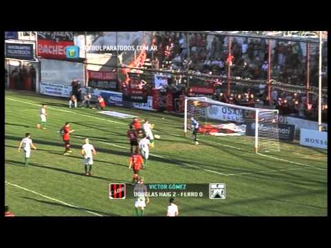 Los goles de Douglas Haig 2 - Ferro 0. Fecha 2. Torneo Primera B Nacional 2014. FPT