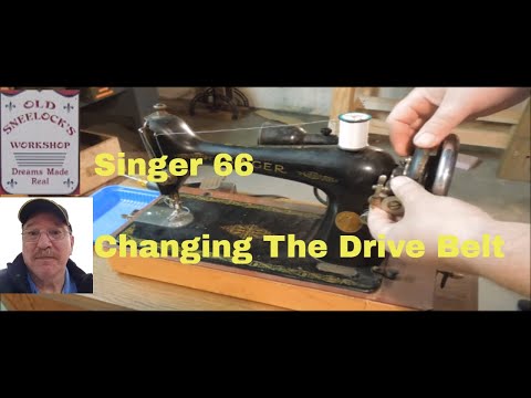 Singer 66 changing the drive belt