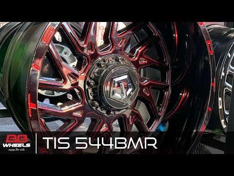 Tis 544bmr Wheels Rims 22x12 6x135 6x5 5 6x139 7 Black Milled Red 44 544bmr Tis 544bmr Wheels Rims 22x12 6x135 6x5 5 6x139 7 Black Milled Red 44 544bmr