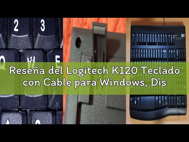 Vídeo relacionado con Logitech K120 Teclado con Cable Business para Windows, Tamaño Normal, Resistante a Líquido, Barra Espaciadora Curvada, PC/Portátil, Disposición QWERTY Español - Negro