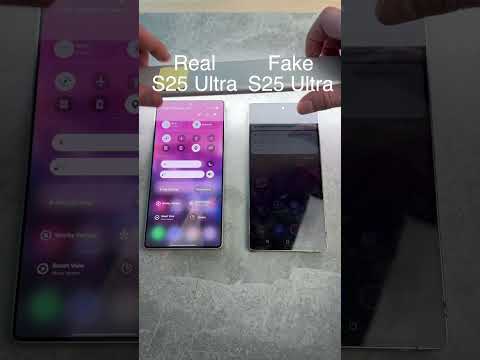 Fake Galaxy S25 Ultra vs Real – Brightness Test!  Can You Spot the Difference? #GalaxyS25 #TechTest