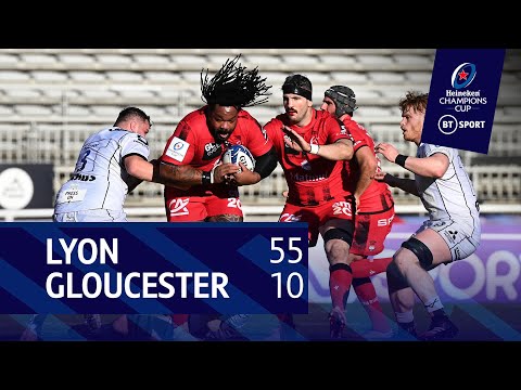 Lyon vs Gloucester (55-10) | Heineken Champions Cup Highlights