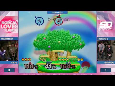 NorCal Loves Teams - Teams Pool 2: Shroomed & Alan (Sheik/Peach) vs Frootloop & Darkatma (Fox/Sheik)