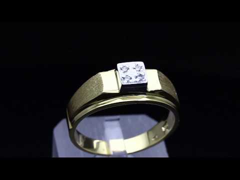 1007-1002  MEN'S DIAMOND FASHION RING YELLOW GOLD