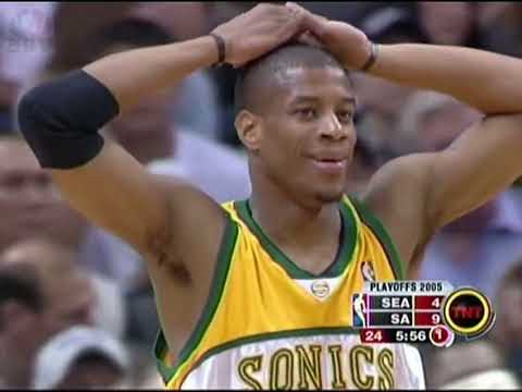 2005 NBA WCSF Game 5 Seattle Sonics @ San Antonio Spurs - 2005/05/17 (Manu39p; Duncan20p; Allen19p)