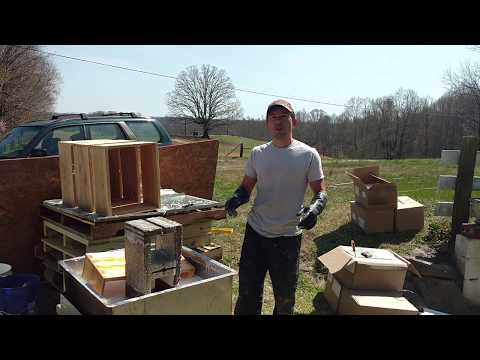 Wax dipping your bee boxes
