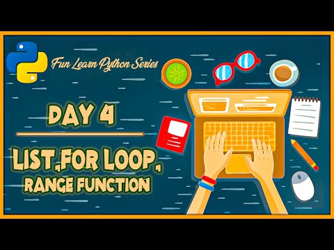 Python Tutorial Python For Beginners Day 4 List For Loop Range Function Len Functionpython