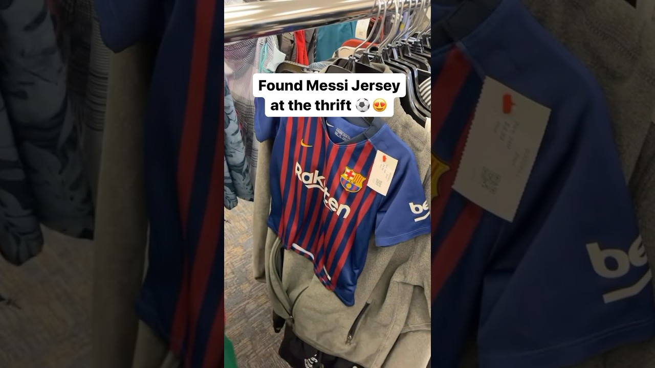 Messi jersey at the thrift 👀 #thrift #thrifting #soccer #hypebeast #shorts