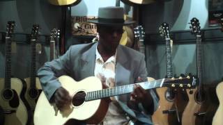 Eric Bibb on the Lowden Fan Fret at Bluedog Guitars