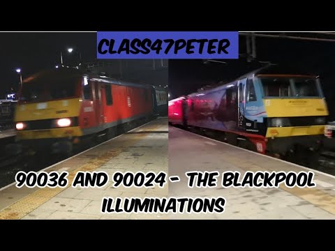 DB Cargo 90036 & Malcolm Rail 90024 TnT The Blackpool Illuminations Through Bescot Stadium, 1Z92