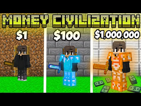 Minecraft, but I Join MONEY Civilization - FULL MOVIE