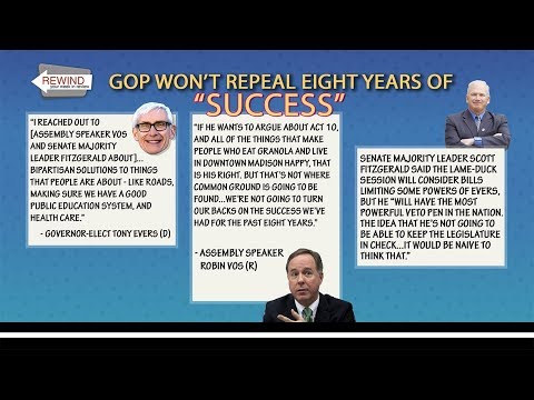 WisEye Morning Minute: Rewind - Vos: GOP Won't Repeal Eight Years of "Success"