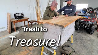 Junk into Treasure | ZERO Dollars Spent | Woodbox Turned Trunk/Side Table