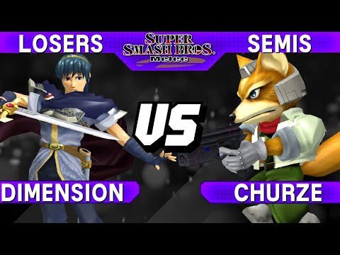 Smash Melee - Dimension (Marth) vs Churze (Fox) - S@LT 198 Losers Semis