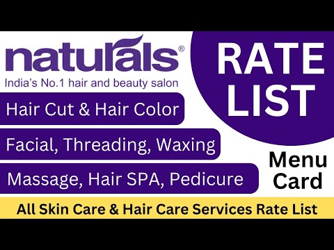 Naturals Salon Price List | Hair Cutting & Colouring...