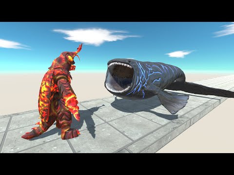 New Monster Megalon Lava Vs All Team Monster Bloop Death run - Animal Revolt Battle Simulator