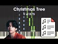 V of BTS - Christmas Tree | Piano Tutorial Sheet Music