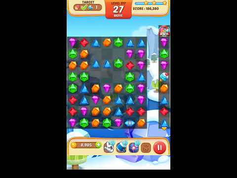 Jewel Match King Level 217 - Walkthrough ( No Booster )