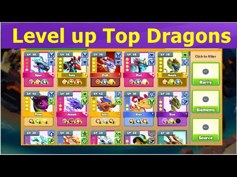 Level up my top dragons-Dragon Mania legends | Level up 50 Emun Ancient | DML