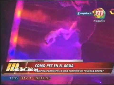 Mshow-Pampita participó en una función de "Fuerza bruta"