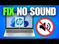 How To Fix No Sound Audio On HP Laptop PC